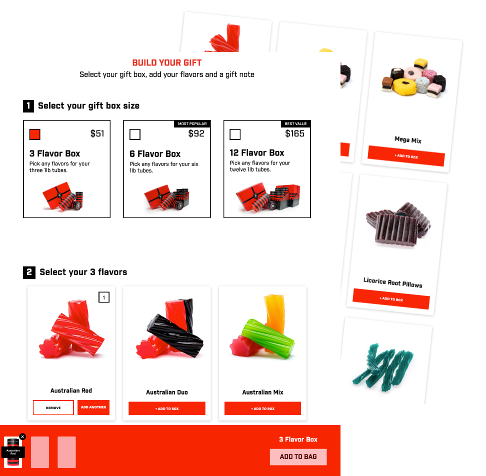 Licorice customization