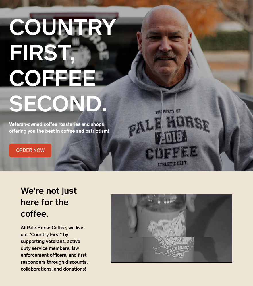 Pale Horse Coffee re-platforming